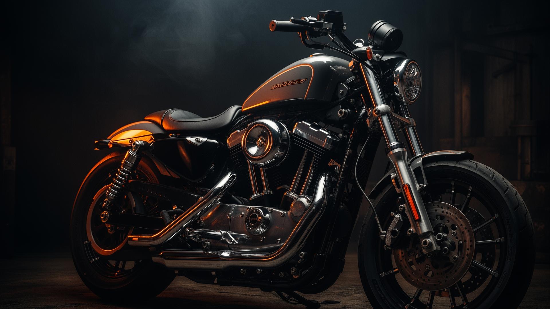 Custom Harley Sportster motorcycle